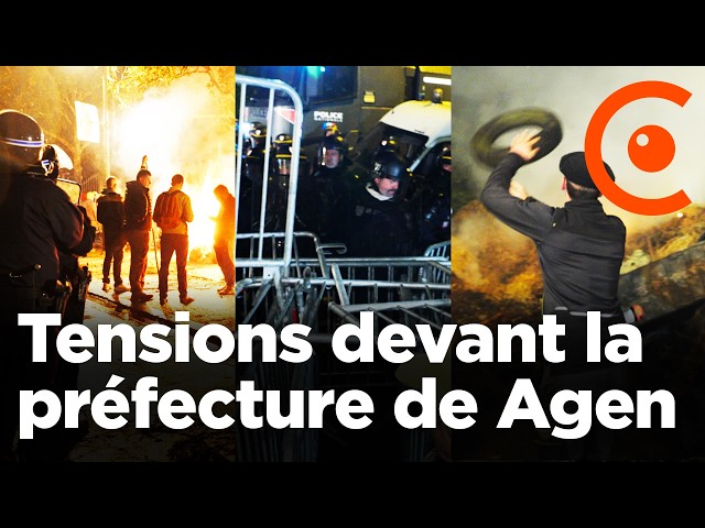 Agriculteurs : tensions devant la préfecture d'Agen face aux forces de l'ordre - 19/11/2024