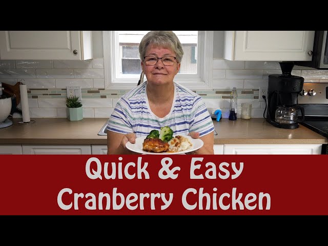 Quick 3 Ingredient Cranberry Chicken Dinner