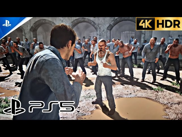 Uncharted 4 [PS5] Escape From Prison After Rebellion| Ultra REALISTIC Gameplay [ 4K HDR ]