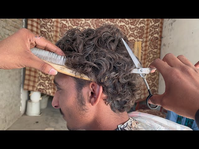 ASMR/ Long Curly Hair) Transformation 💈BARBER #alihydersalon