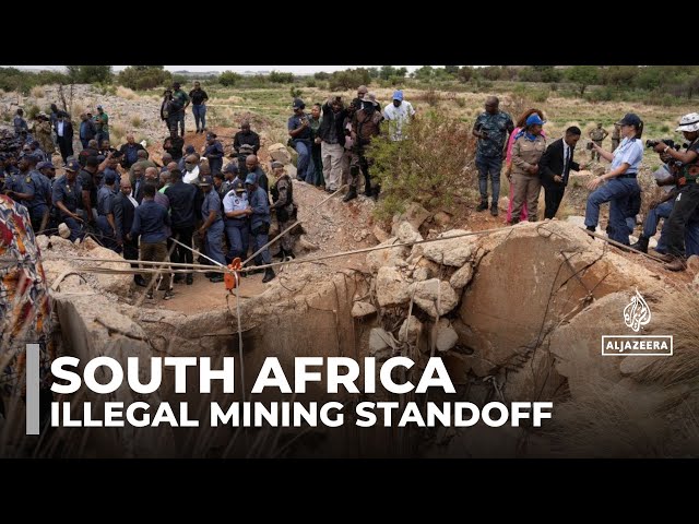 South Africa illegal mining standoff: Hundreds remain underground in disused gold mine