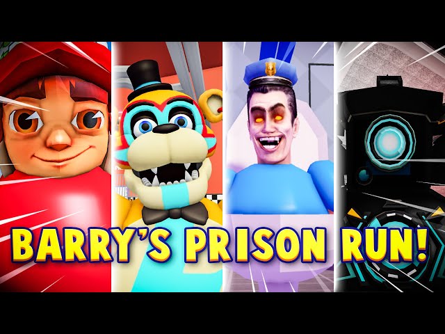 SPEED RUN Barry's Prison Run Subway Surfers FNAF Skibidi Toilet Cameraman 🔥 Roblox Obby Jumpscare