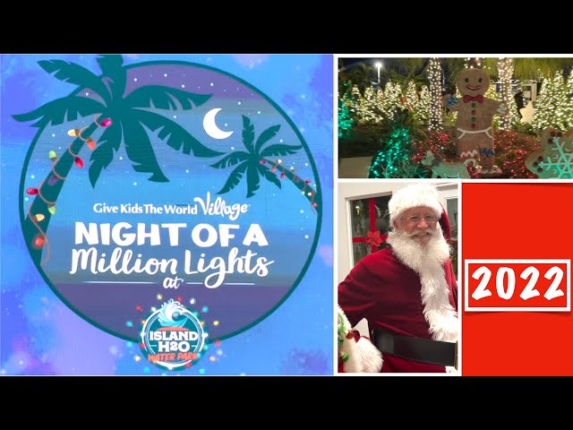 NIGHT OF A MILLION LIGHTS AT ISLAND H20 WATER PARK OPENING NIGHT VLOG | Give Kids The World Village