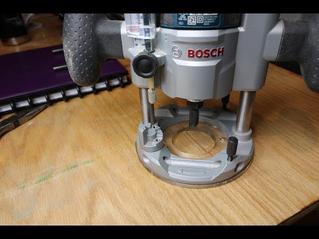 Quick How to Use or Set the Depth on a Bosch Plunge Router  -a Tutorial on One of the Best Routers