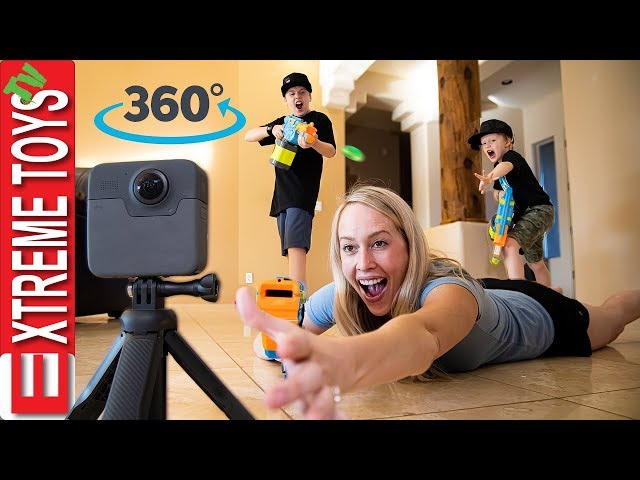 Sneak Attack Squad Training in 360! Ride Along with Ethan and Cole Vs Aunt Jenna