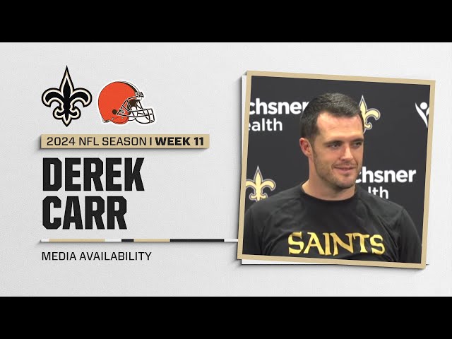 Derek Carr on explosive plays, Jameis Winston | New Orleans Saints