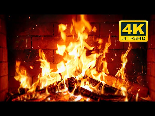 🔥 Cozy Fireplace 4K (12 HOURS). Fireplace with Crackling Fire Sounds. Crackling Fireplace 4K