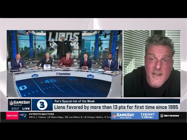 Pat McAfee's special-list of the Week: Lions favored by more than 13 Pts for first time since 1995