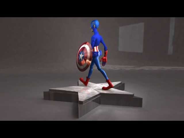 Captain America 3D Turn Around