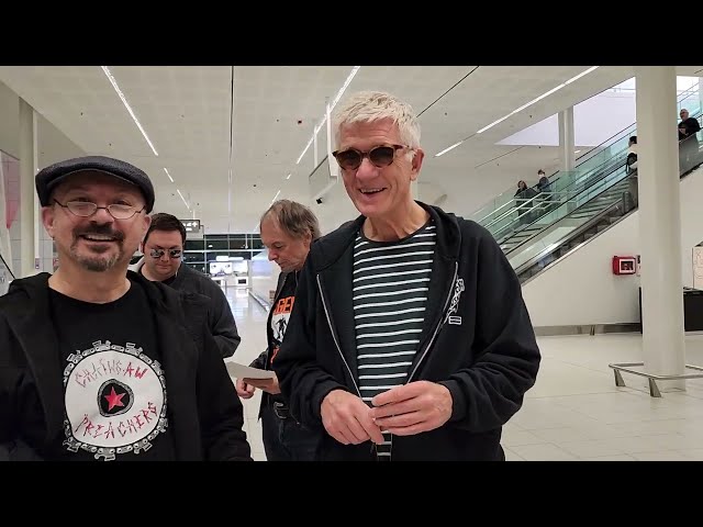 The Damned's welcoming committee at Adelaide Airport.