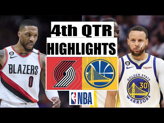 Golden State Warriors vs Portland Trail Blazers 4th QTR Game  Highlights | December 23, 2023