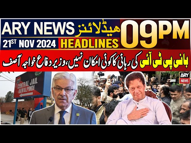 ARY News 9 PM Headlines | 21st Nov 2024 | Prime Time Headlines