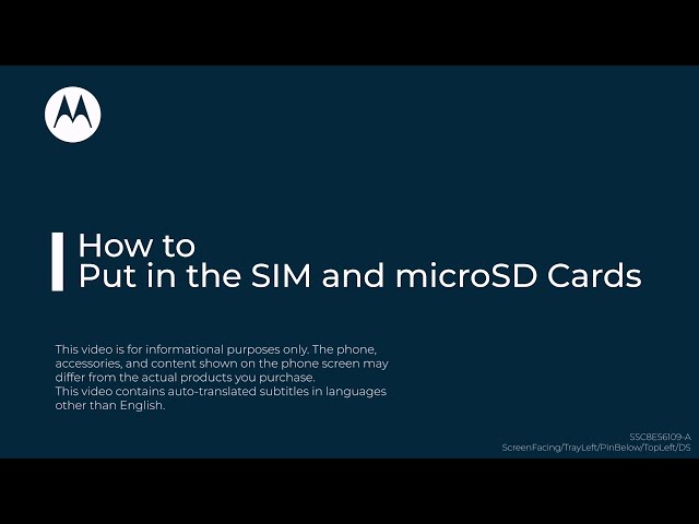 How to put the SIM and microSD cards into your moto g75 5G dual SIM phone