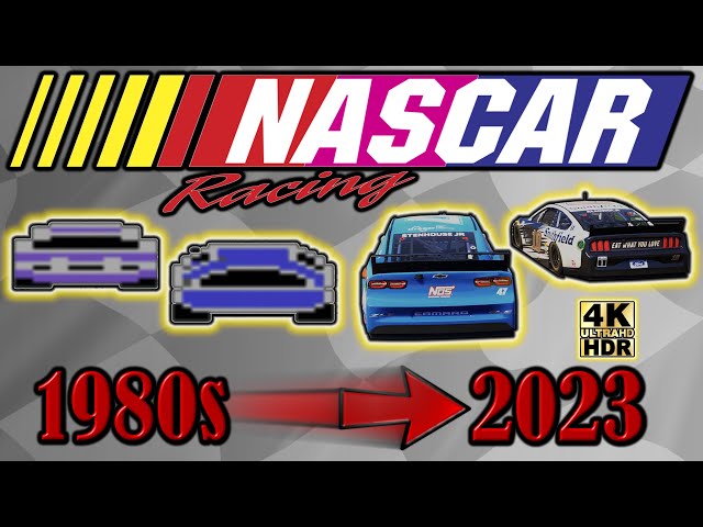 Evolution of NASCAR Video Games 1980s-2023 in 4K HDR Max Settings!