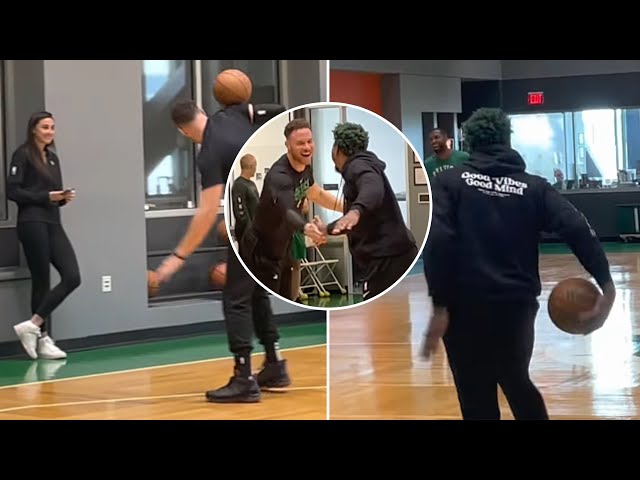 Blake Griffin & Marcus Smart w/ INTERESTING Warmup at Celtics Shootaround 😂