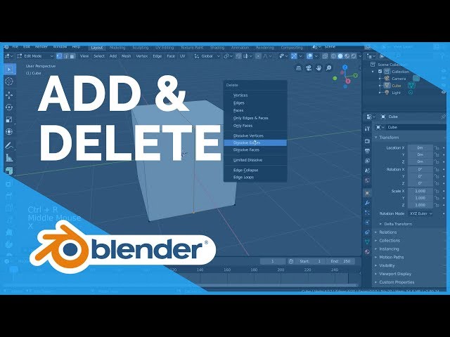 Add & Delete - Blender 2.80 Fundamentals