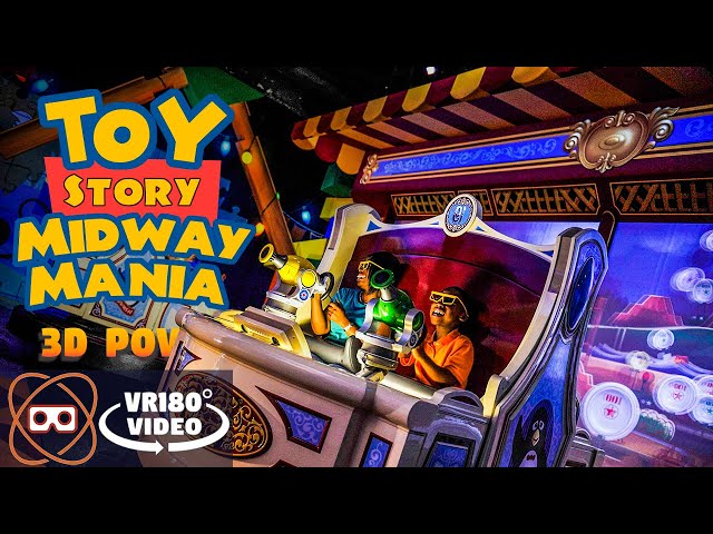 [VR180] Midway Mania - Toy Story Shooting Game - Disneyland VR180 POV