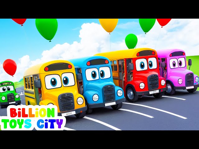 Wheels on the Bus + Bingo Song | Oh no! Cars Fell into Color Lake | Baby Nursery Rhymes & Kids Songs