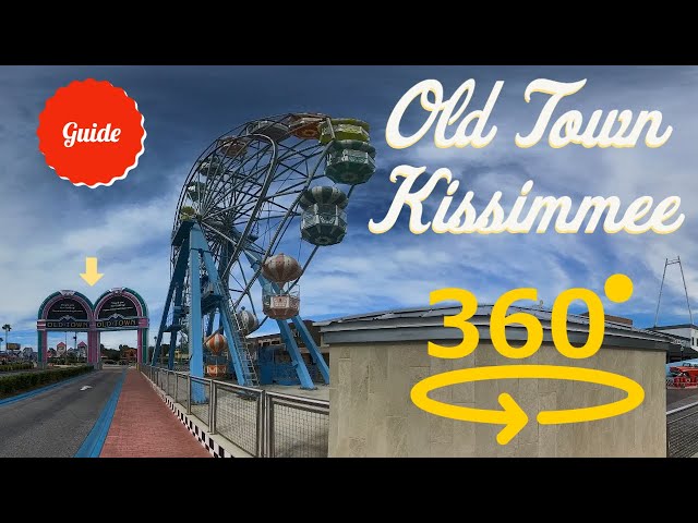 Walk charming Old Town Kissimmee, Florida - 360 video