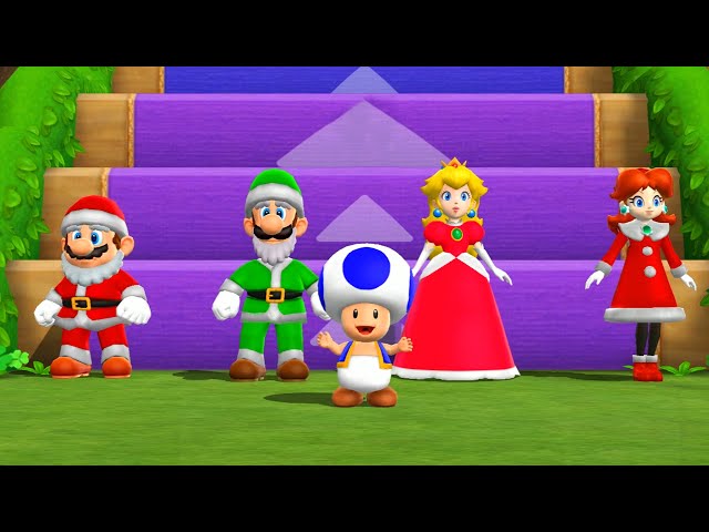 Mario Party 9 Step It Up - Mario Vs Luigi Vs Peach Vs Daisy (Master CPU)