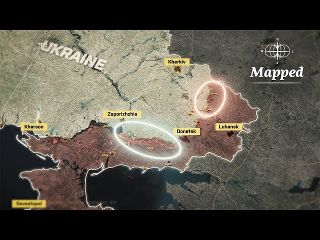 Ukraine attacks the South, Russia the North. F16s for Kyiv. [Mapped]