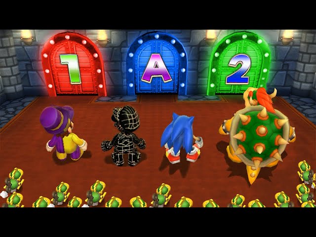 Mario Party 9 Minigames - Mario Vs Luigi Vs Sonic Vs Bowser (Master Difficulty)