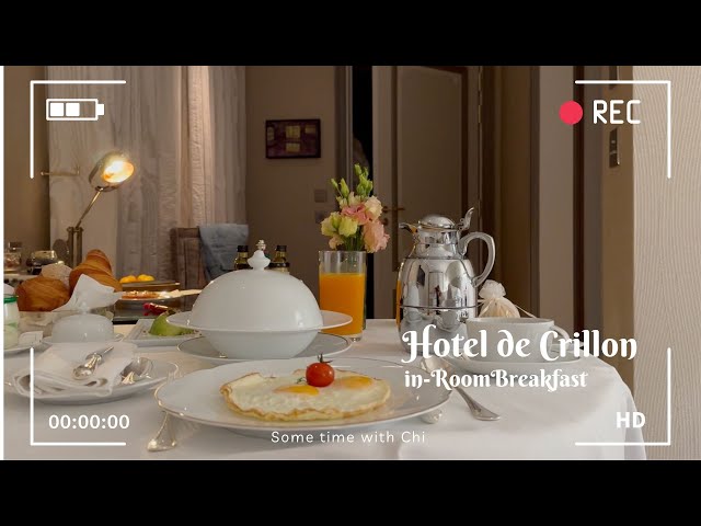 Paris Solo Trip, Hotel de Crillon luxurious breakfast, GOOD VALUED Hotel Tour