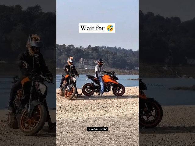 Wait for end 🤣 || Ktm Duke  🤕 #ktm #duke #duke390 #funny #comedy #short #shorts