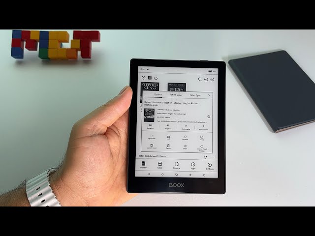 Official book reader app on Boox Go 6 | create folders, options, manage books
