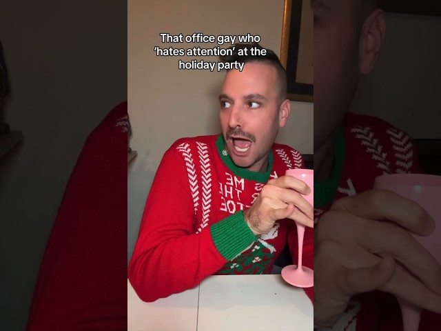 That Office Gay Who “HATES” Attention at the Xmas Party #officeparty #holidayparty #gay #shorts