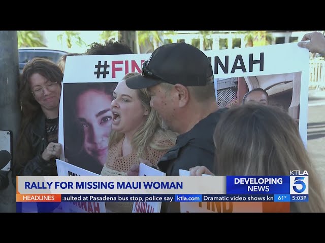 Family of Maui missing woman hold rally downtown