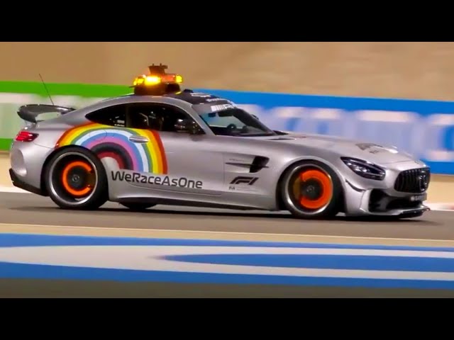 F1 Safety Car Drifting AMG GTR Glowing Brake Discs - Bernd Mayländer