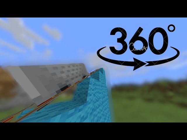 Riding a Minecart At MAX SPEED! | Minecraft 4K 360°