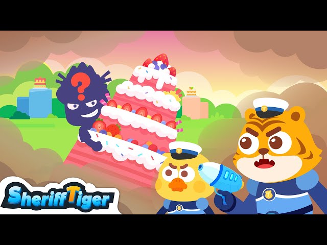 Who stole the party cake? EP05 | English version | Safety Animation | Sheriff Tiger | Kids Cartoon