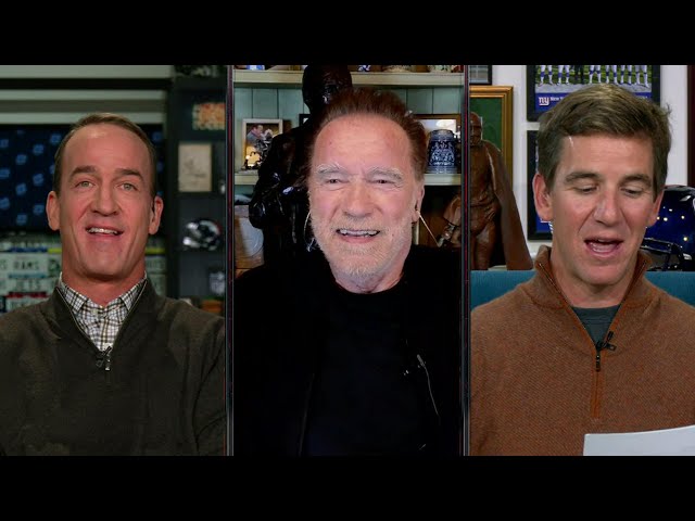 Arnold Schwarzenegger joins the Manning Cast on 'MNF' to talk about the Terminator | Week 9