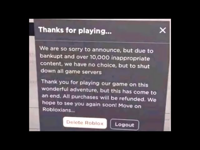 ROBLOX 2024 SHUTDOWN LIVE EVENT