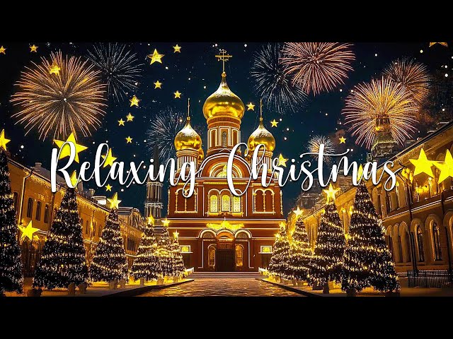 Enjoy Traditional Christmas Music with Beautiful Festive Background 🎄Soft Piano and Violin Melodies