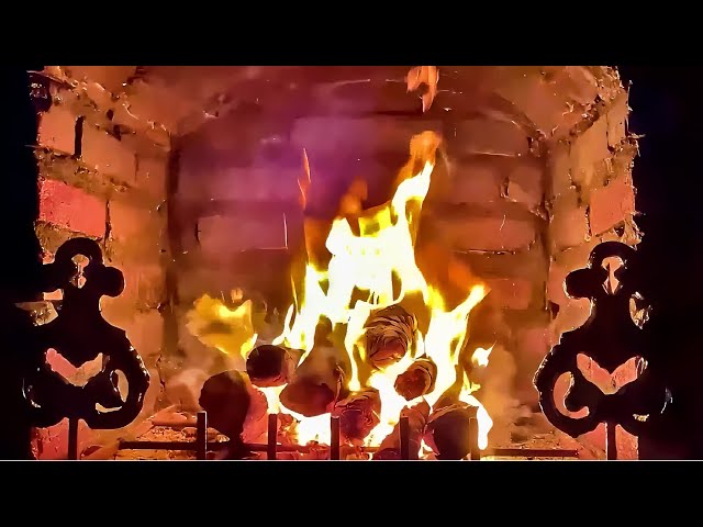 Burning Fireplace 4K – Soothing Crackling Fire Sounds (No Music)