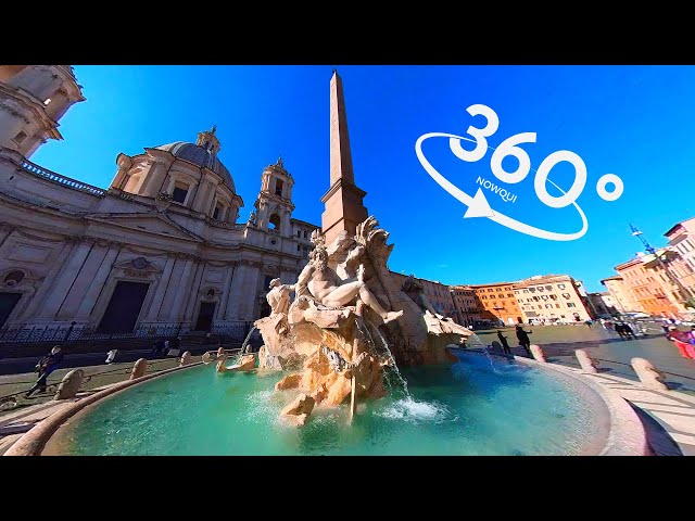 Piazza Navona and Castel Sant'Angelo: 360° video in 4k