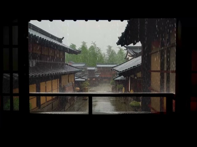 Asmr Rain on Japanese Roofs Brings Relaxation to Sleep and Study