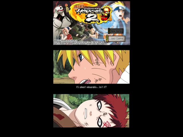 Momen Gaara mengakui Naruto di Naruto - Ultimate Ninja Heroes 2: The Phantom Fortress | Game PSP