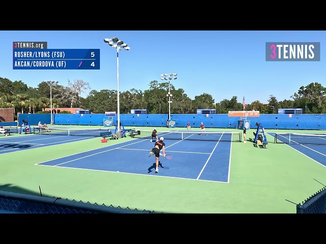 Rusher/Lyons (FSU) vs. Akcan/Cordova (Florida) | Doubles Set Highlights