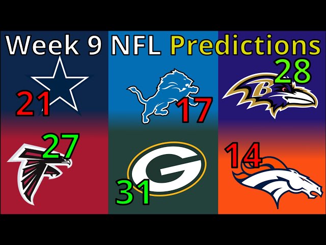 2024 NFL Week 9 PREDICTIONS (With Scores)