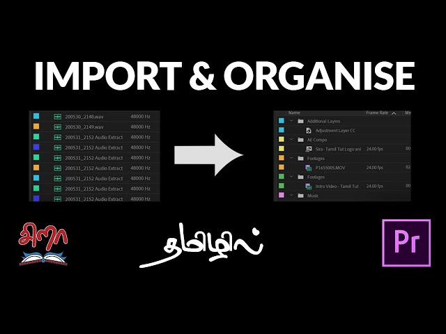 Importing and Organising footages in Premiere Pro | ஆடொபீ ப்ரீமியர் ப்ரோ | தமிழில்