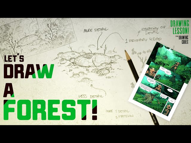 Drawing Backgrounds: Forest Scene! | Drawing - Illustration - Fundamentals