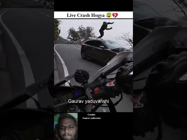 Live Bike Crash With Scorpio 🥺🥵 #shorts #ktmrc390 #crash #viral #youtubeshorts #shorts