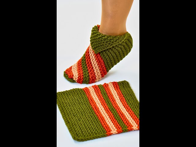 Easy 1 hour knitted slippers! Step by step tutorial! Miarti🧶