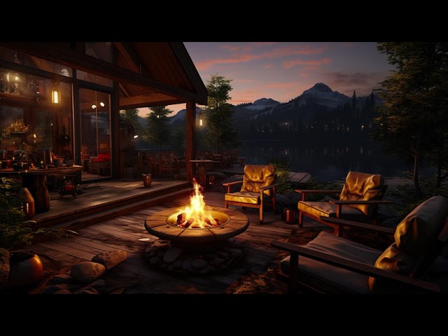 Cozy Campfire at Night Ambience with Relaxing Crackling Fire and Calm Nature Sounds