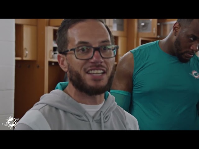 INSIDE THE LOCKER ROOM AFTER WIN VS NY JETS | MIAMI DOLPHINS