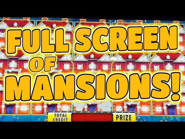 FULL SCREEN OF MANSIONS!!! 🚨 MASSIVE MAX BET HUFF N MORE PUFF JACKPOT!